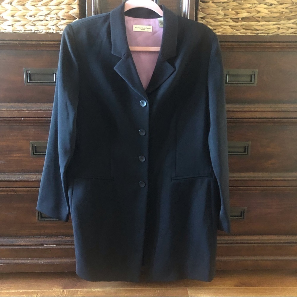 Vintage Amanda Smith black dress blazer in size 12P